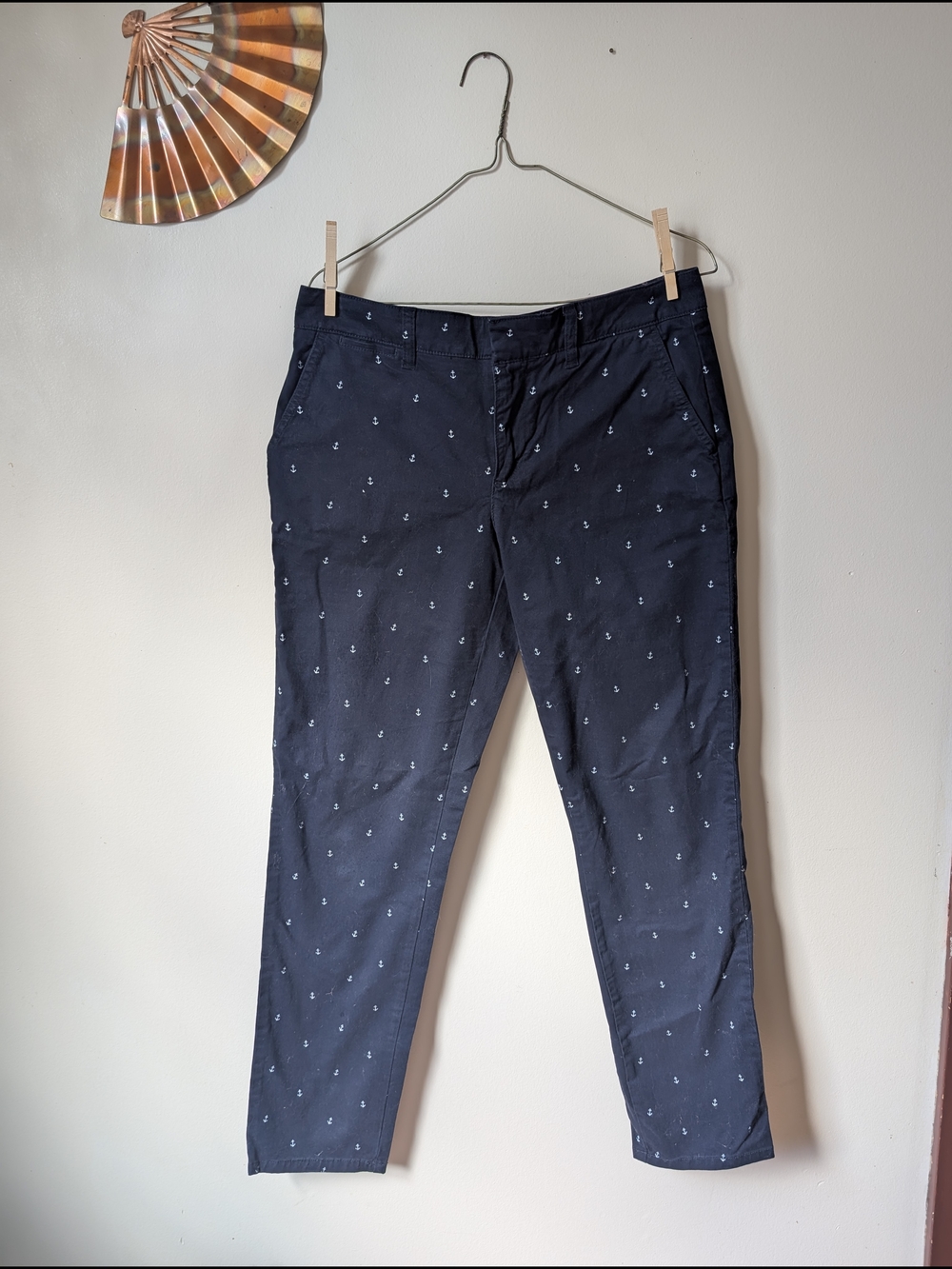 Tommy Hilfiger Navy Anchor-Print Chinos